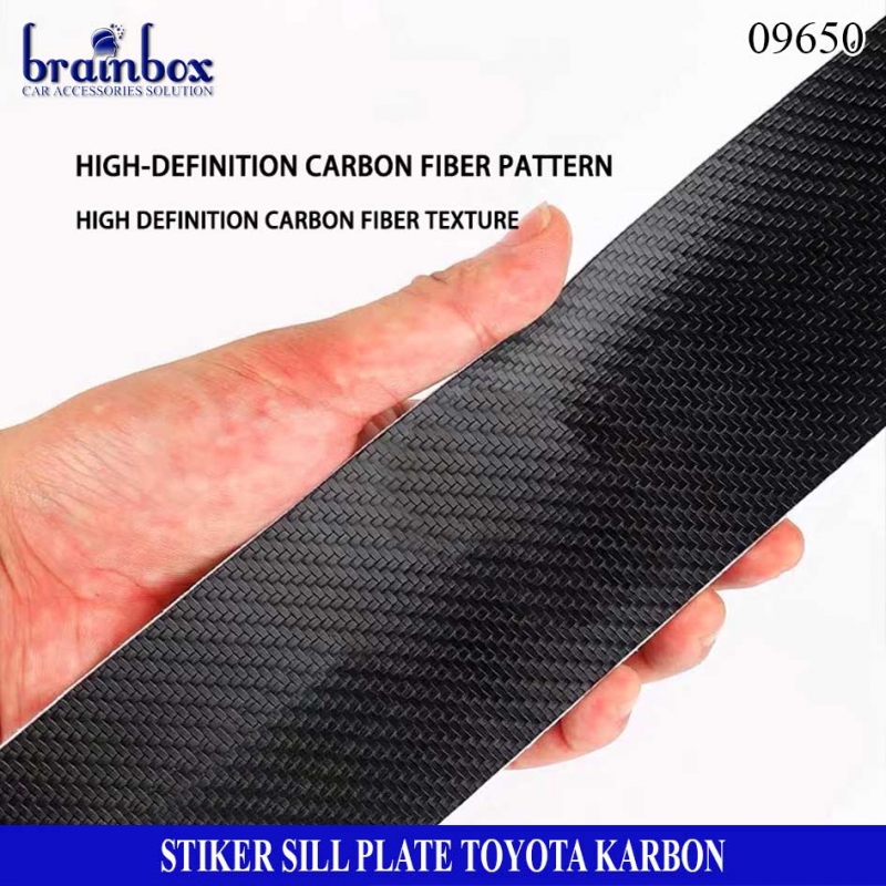 Jual 100*7cm Strip Sill Guard Karet Karbon Mobil/Karbon Sill Plate Stiker  Pelindung/Body Sill Plate Pintu Mobil Stiker